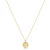 16” Necklace gold -  respect small gold disc