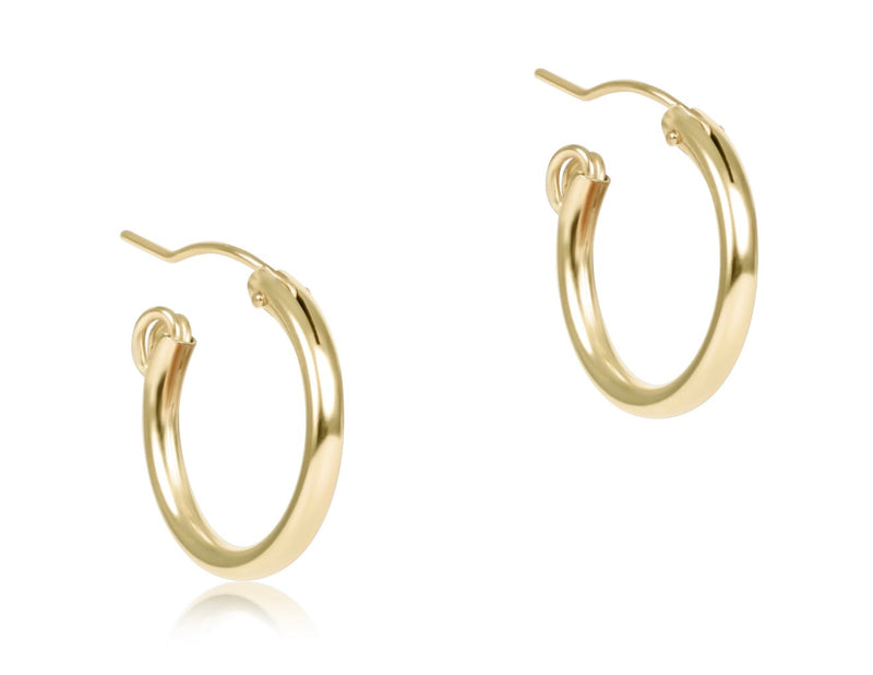 Round Gold 0.5” Hoop - Smooth