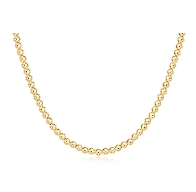 15” Choker Beaded - Classic Gold 4mm