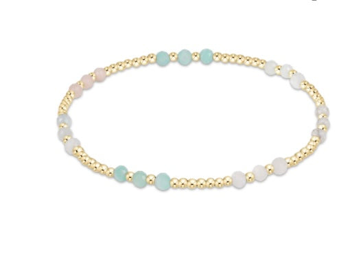Gemstone Gold Joy Pattern 3mm Bead Bracelet