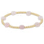 Admire Gold 3mm Bead Bracelet - Pink Opal