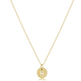 16” Necklace gold -  respect small gold disc