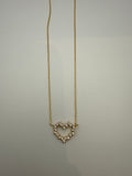 Big Open Heart Rhinestone Necklace ￼