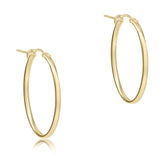 Oval Gold 1" Hoop - Smooth