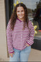 Cora Long Sleeve Striped Cardigan