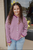 Cora Long Sleeve Striped Cardigan