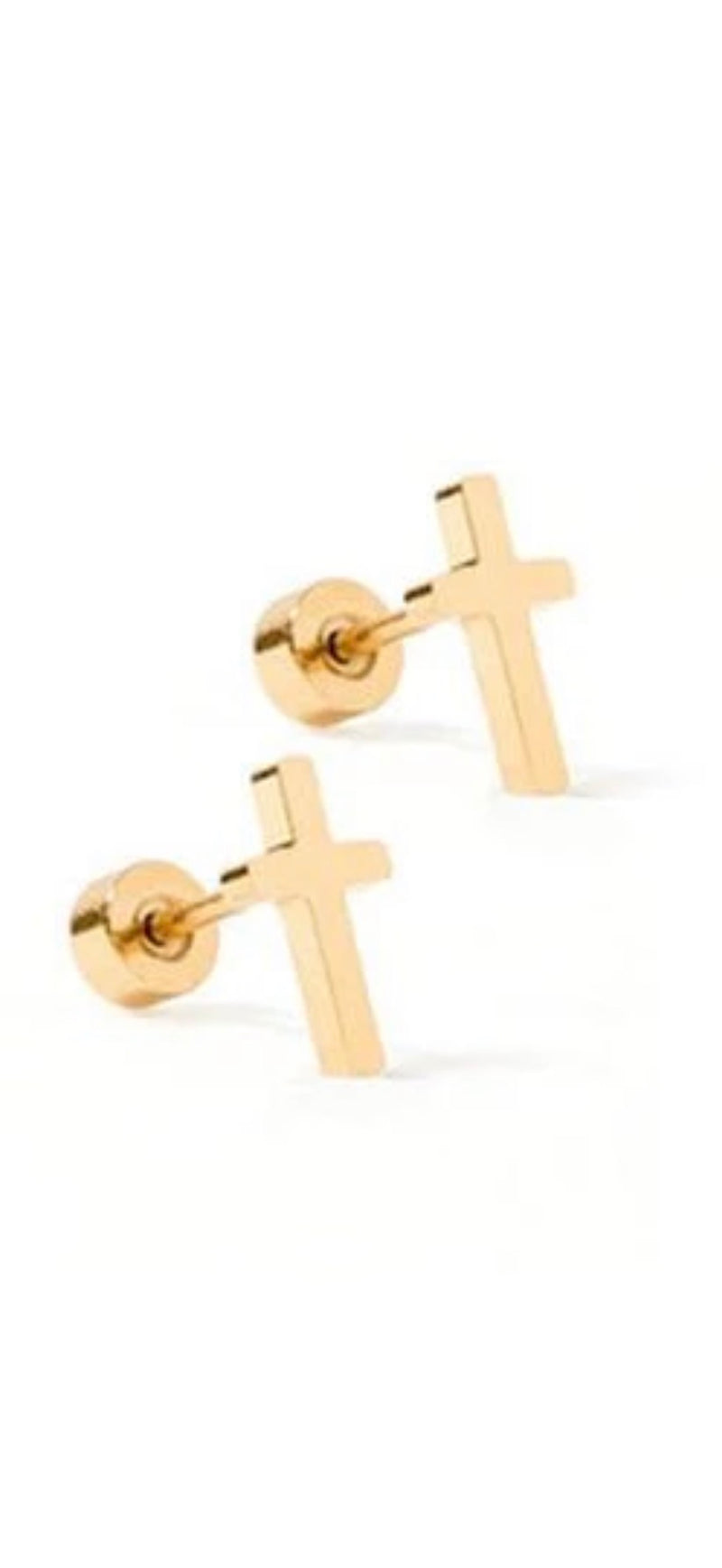 Screw Back Stud Earrings- Catherine Cross