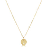 16” Necklace gold -  respect small gold disc