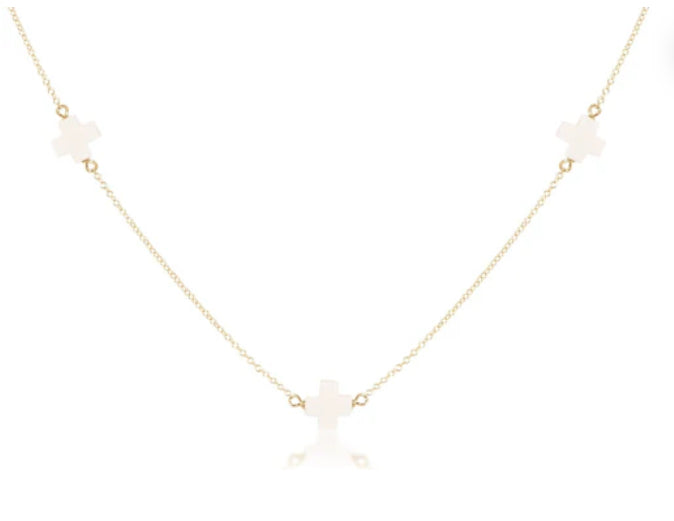 17” Choker Simplicity Chain Gold - signature cross off-white