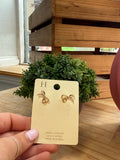 Diamond/Gold Bow Studs