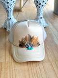 Feather Trucker Hats