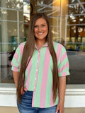 Augusta Button Down Top