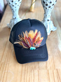 Feather Trucker Hats