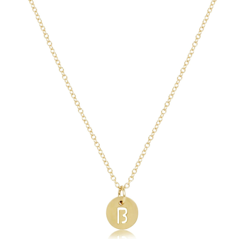 16” Necklace gold -  respect small gold disc
