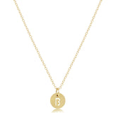 16” Necklace gold -  respect small gold disc