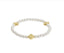 Signature Cross Pearl Pattern 4mm Bead Bracelet - Gold