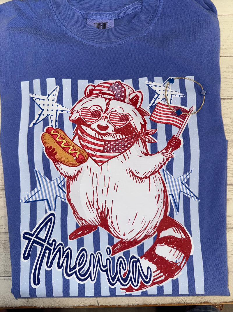 Patriotic Raccoon Tee