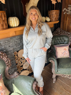 Grey Scuba Pants Set