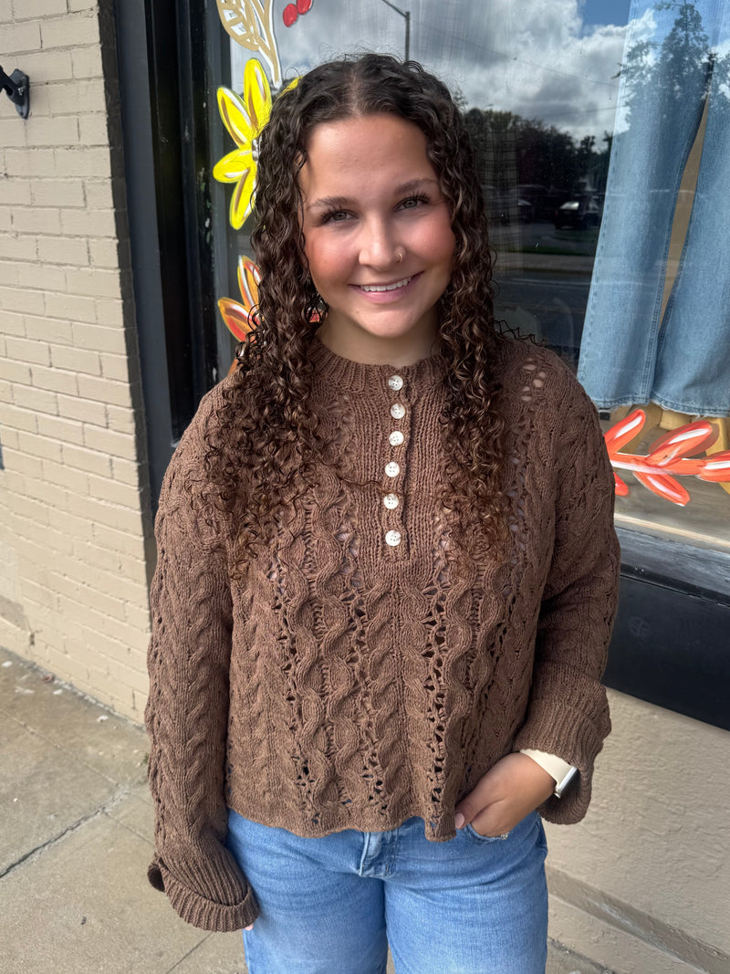 Tessa Half Button Down Sweater