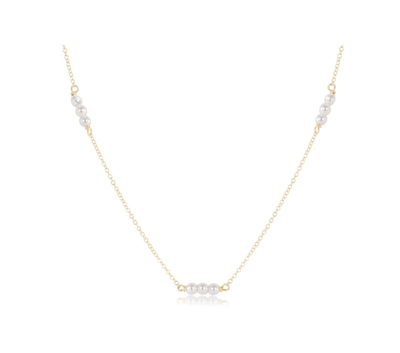 15” Choker Joy Simplicity Chain Gold - Pearl 3mm