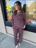 Jenna Brown Striped Long Sleeve Set