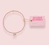 Gold Bow Charm Bracelet