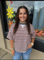 Beth Stripe Short Sleve Knit Tee