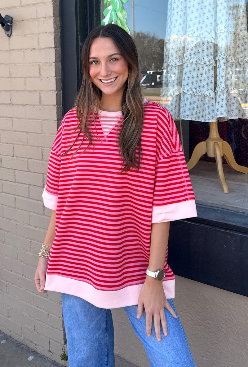 Cora Oversized Short Sleeve Top