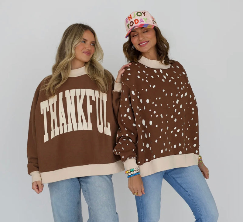 Thankful Two Sided Mock Neck