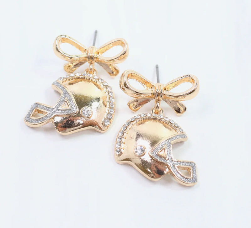 Sporty Bow Helmet Earring