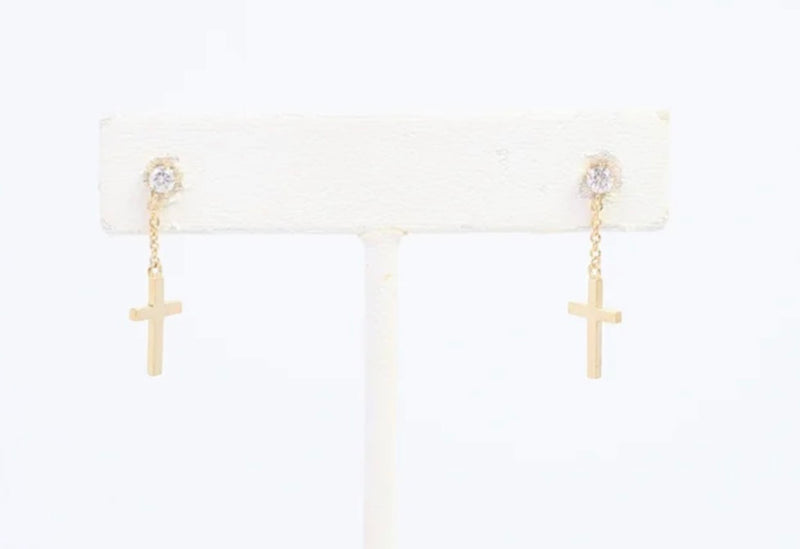 Lyric Cross Dangle Earrings