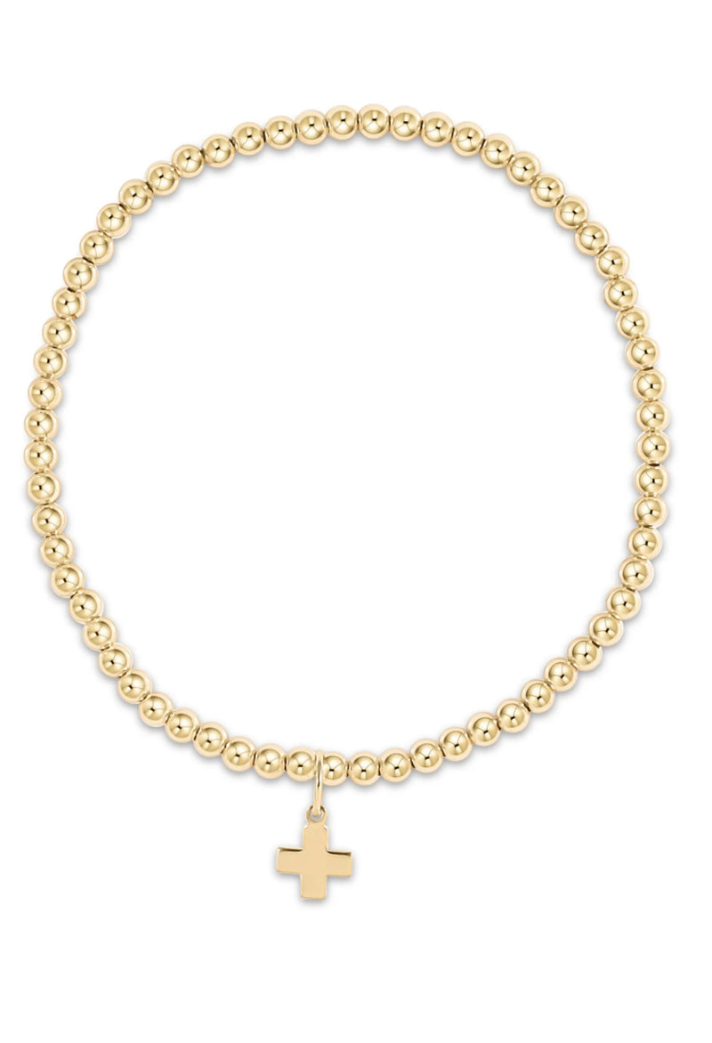 Extend- Classic Gold 3mm Signature Cross Charm