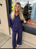 Zoey Long Sleeve V Neck Sweater Set With Pants