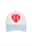 Red Baseball Heart Trucker Hat