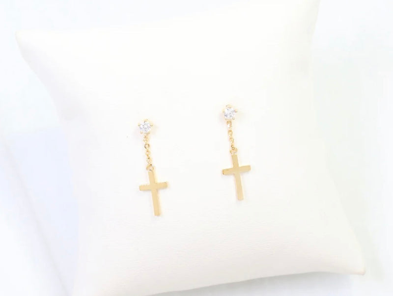 Lyric Cross Dangle Earrings