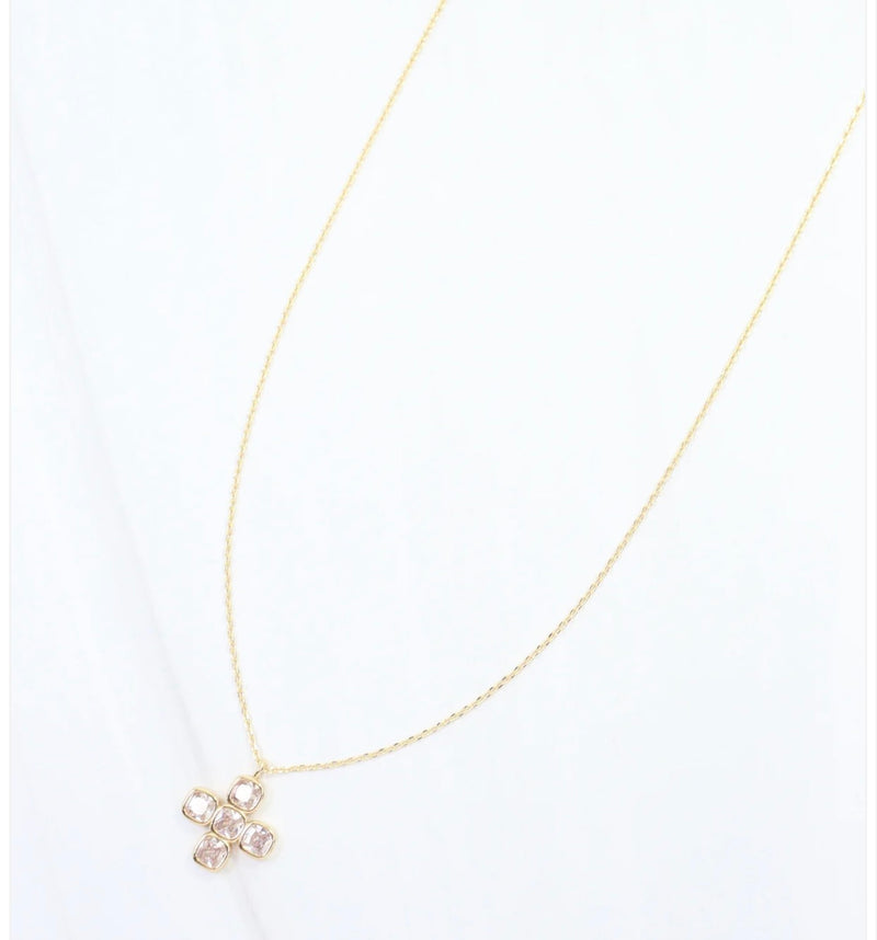 Marie CZ Cross Necklace