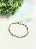Dignity Sincerity Pattern 4mm bead Bracelet- Faceted Hematitie