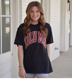 Red/Black Striped Lulu Mac Tee