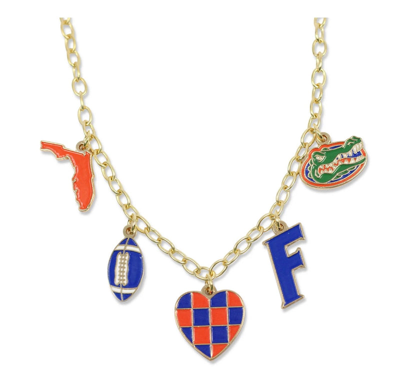 Florida Gator Gameday Charm Necklace
