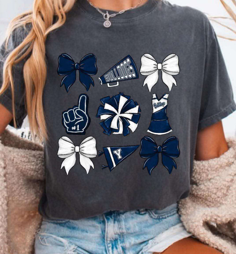 Preorder Bulldog Bow Cheer Design