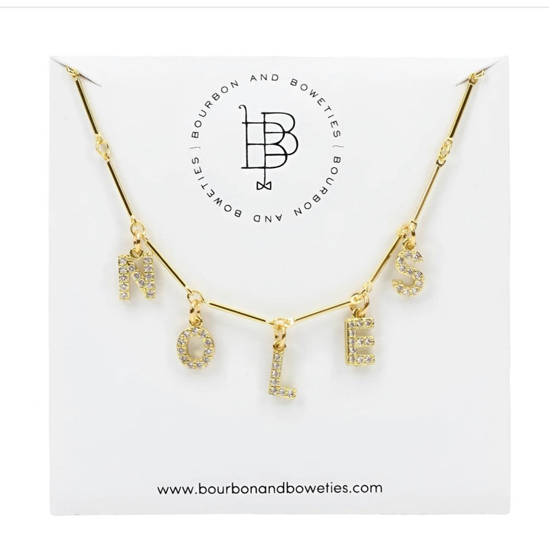 Noles Necklace - Rhinestone