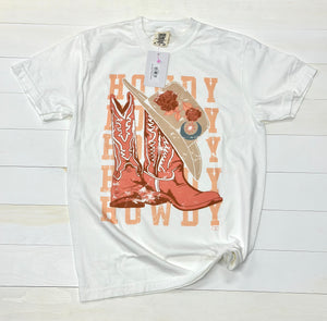 Howdy Cowboy Boots Tee