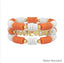 Orange & White Gameday Set of 3 Stretch Bracelets