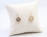 Esther Round CZ Fish Hook Earrings