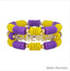 Purple & Yellow Gameday Set of 3 Stretch Bracelets
