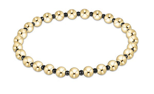 Faceted Hematite Grateful Pattern 5mm Bead Bracelet