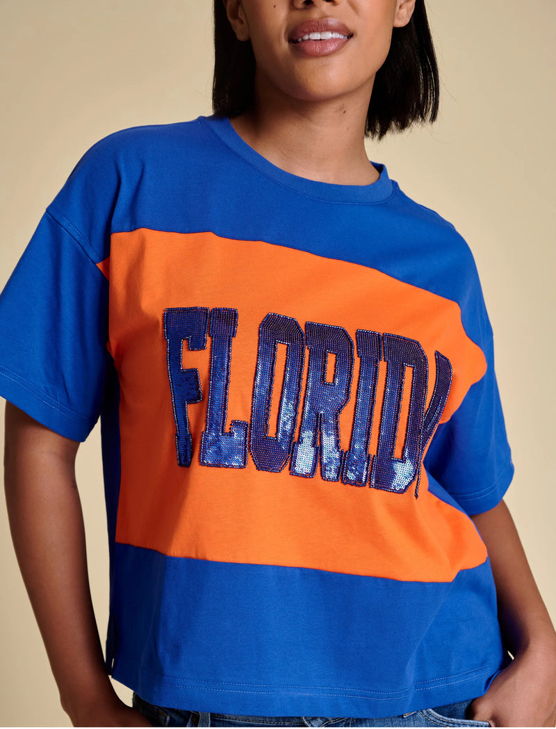 Colorblock Sequin Tee