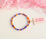 Blue and Orange Game Day Sprinkle Bracelet