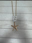 Pearl & Starfish Gold Necklace