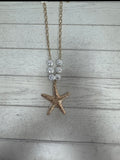 Pearl & Starfish Gold Necklace